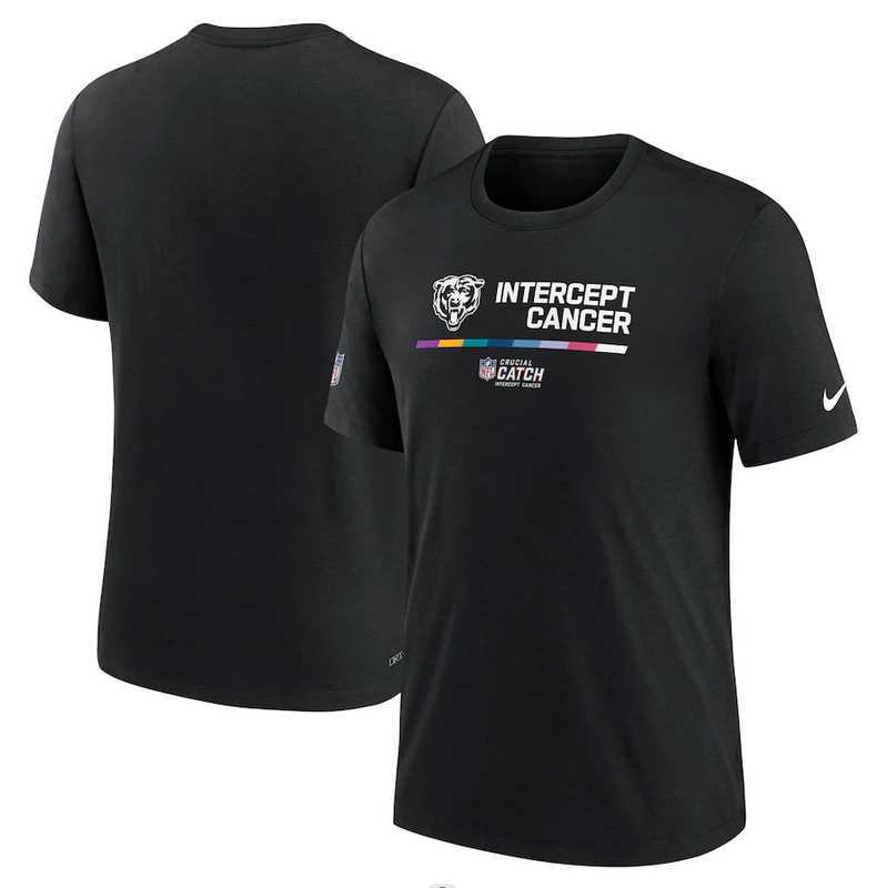 Chicago Bears Nike 2022 NFL Crucial Catch Performance Men's T-Shirt Black,We sell and wholesale Chicago Bears Nike 2022 NFL Crucial Catch Performance Men's T-Shirt Black on line form chian!